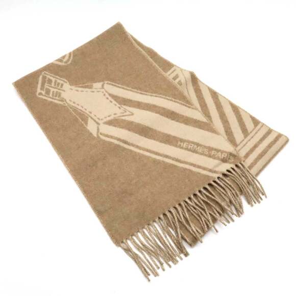 HERMES Authentic Brown Scarf - Picture 3 of 8